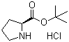 structure of CAS# 5497-76-7, tert-Butyl L-prolinate hydrochloride
