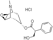 CAS # 55-16-3, (-)-Scopolamine hydrochloride, Hyoscine hydrochloride
