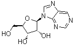 CAS # 550-33-4, 9-beta-D-Ribosyl-9H-purine, NSC 65423, Nebularine, Purine-9-beta-D-ribofuranoside, Purinosine, Ribosylpurine