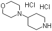 structure of CAS# 550370-31-5, 4-(吗啉-4-基)哌啶盐酸盐