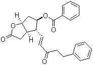 structure of CAS# 55076-60-3, (3aR,4R,5R,6aS)-5-(苯甲酰氧基)六氢-4-[(1E)-3-氧代-5-苯基-1-戊烯基]-2H-环戊并[b]呋喃-2-酮