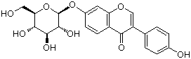CAS 登录号：552-66-9, 豆苷, 大豆甙, 7-羟基-3-(4'-羟苯基)-异黄酮-7-糖苷