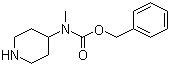 CAS # 553672-39-2, Benzyl N-methyl-N-(4-piperidinyl)carbamate, Methyl-4-piperidinylcarbamic acid phenylmethyl ester