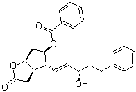 structure of CAS# 55444-68-3, (3aR,4R,5R,6aS)-5-(Benzoyloxy)hexahydro-4-[(1E,3S)-3-hydroxy-5-phenyl-1-penten-1-yl]-2H-cyclopenta[b]furan-2-one