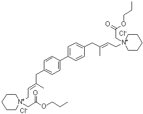 CAS # 55618-68-3, 1,1'-[[1,1'-Biphenyl]-4,4'-diylbis(3-methyl-2-butene-4,1-diyl)]bis[1-(2-oxo-2-propoxyethyl)piperidinium] dichloride