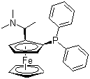 structure of CAS# 55650-58-3, (S)-(+)-N,N-二甲基-1-(2-二苯膦基)二茂铁乙胺