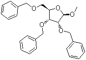 structure of CAS# 55725-85-4, 1-甲氧基-2,3,5-三苄氧基-beta-D-呋喃核糖