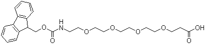 structure of CAS# 557756-85-1, 5,8,11,14-四氧杂-2-氮杂十七烷二酸 1-(9H-芴-9-基甲基)酯