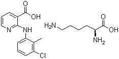 structure of CAS# 55837-30-4, 赖氨酸氯尼辛