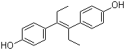 CAS # 56-53-1, Diethylstilbestrol, (E)-3,4-Bis(4-hydroxyphenyl)-3-hexene, (E)-4,4'-(1,2-Diethyl-1,2-ethenediyl)bisphenol, DES