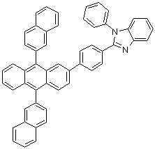 structure of CAS# 561064-11-7, 2-(4-(9,10-Di(naphthalen-2-yl)anthracen-2-yl)phenyl)-1-phenyl-1H-benzo[d]imidazole