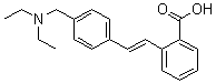 CAS 登录号：561066-99-7, 2-[(1E)-2-[4-[(二乙基氨基)甲基]苯基]乙烯基]苯甲酸