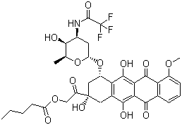 structure of CAS# 56124-62-0, Valrubicin