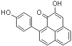 structure of CAS# 56252-02-9, 2-羟基-9-(4-羟基苯基)-1H-萘嵌苯-1-酮
