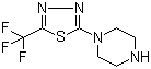 structure of CAS# 562858-09-7, 1-(5-三氟甲基-1,3,4-噻二唑-2-基)哌嗪