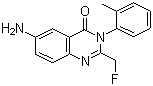 CAS 登录号：56287-74-2, 氟喹酮, 6-氨基-2-(氟甲基)-3-(2-甲基苯基)-4-(3H)-1,3-二氮杂萘酮