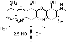 structure of CAS# 56391-57-2, 硫酸奈替米星