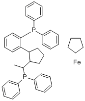structure of CAS# 565184-32-9, (R)-(+)-1-[(R)-2-(2'-二苯基膦基苯基)二茂铁]乙基二苯基膦