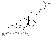 CAS # 566-28-9, 7-Oxocholesterol, 3beta-Hydroxycholest-5-en-7-one, 7-Ketocholesterol, Cholest-5-en-3beta-ol-7-one, SC 4722