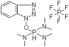 Benzotriazol-1-yloxytris(dimethylamino)-phosphonium hexafluorophosphate molecular structure (CAS 56602-33-6)