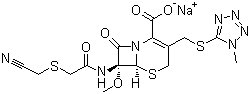 structure of CAS# 56796-39-5, 头孢美唑钠