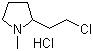 structure of CAS# 56824-22-7, N-(2-氯乙基)-吡咯烷盐酸盐