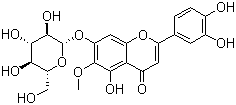 CAS # 569-90-4, Nepetin-7-glucoside, 6-Methoxyluteolin 7-O-glucoside, 6-Methoxyluteolin 7-glucoside, Eupafolin 7-O-beta-D-glucopyranoside, Eupafolin 7-O-beta-glucoside