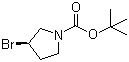 structure of CAS# 569660-97-5, (3R)-3-溴-1-吡咯烷甲酸叔丁酯