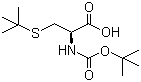 N-叔丁氧羰基-S-叔丁基-L-半胱氨酸分子结构 (CAS 56976-06-8)