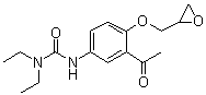 CAS # 56980-98-4, N'-[3-Acetyl-4-(oxiranylmethoxy)phenyl]-N,N-diethylurea