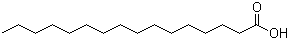 Palmitic acid molecular structure (CAS 57-10-3)