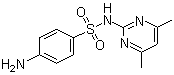 CAS 登录号：57-68-1, 磺胺二甲嘧啶, N-(4,6-二甲基-2-嘧啶基)-4-氨基苯磺酰胺