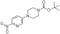 structure of CAS# 571189-16-7, 4-(6-硝基-3-吡啶基)-1-哌嗪甲酸叔丁酯