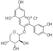 structure of CAS# 57186-11-5, Cyanidin 3-arabinoside