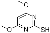 structure of CAS# 57235-35-5, 2-巯基-4,6-二甲氧基嘧啶