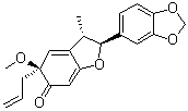 structure of CAS# 57430-03-2, (2S,3S,5S)-2-(1,3-苯并二氧戊环-5-基)-3,5-二氢-5-甲氧基-3-甲基-5-(2-丙烯-1-基)-6(2H)-苯并呋喃酮