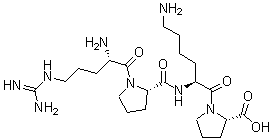CAS 登录号：57468-16-3, L-精氨酰基-L-脯氨酰基-L-赖氨酰基-L-脯氨酸