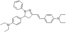 CAS 登录号：57609-72-0, 5-(4-二乙氨基-苯基)-3-[2-(4-二乙氨基-苯基)-乙烯基]-1-苯基-4,5-二氢-1H-吡唑