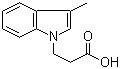 CAS 登录号：57662-47-2, 3-(3-甲基-1H-吲哚-1-基)丙酸