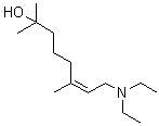 CAS 登录号：57745-79-6, (6Z)-8-(二乙基氨基)-2,6-二甲基-6-辛烯-2-醇