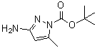 structure of CAS# 578008-32-9, 3-氨基-5-甲基吡唑-1-羧酸叔丁酯