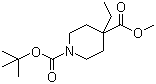 structure of CAS# 578021-55-3, N-叔丁氧羰基-4-乙基哌啶-4-甲酸甲酯