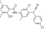 structure of CAS# 57808-65-8, 氯氰碘柳胺