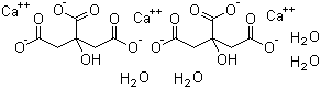 structure of CAS# 5785-44-4, 柠檬酸钙(四水)