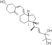 CAS # 58050-55-8, 24,25-Dihydroxy VD2, 24,25-Dihydroxyvitamin D2, (4E,6R)-2,3-Dimethyl-6-[(1R,3aS,4E,7aR)-octahydro-4-[(2Z)-2-[(5S)-5-hydroxy-2-methylenecyclohexylidene]ethylidene]-7a-methyl-1H-inden-1-yl]-4-heptene-2,3-diol