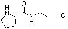 structure of CAS# 58107-62-3, (S)-N-乙基-2-吡咯烷甲酰胺单盐酸盐