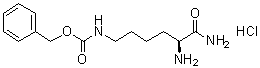 structure of CAS# 58117-53-6, N6-Carbobenzoxy-L-lysinamide monohydrochloride