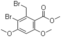 CAS 登录号：58137-74-9, 3-溴-2-(溴甲基)-4,6-二甲氧基苯甲酸甲酯