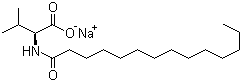 CAS 登录号：58185-39-0, N-十四碳酰基-L-缬氨酸钠