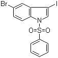 structure of CAS# 582305-43-9, 5-溴-3-碘-1-(苯磺酰基)吲哚